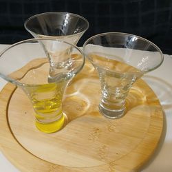 Vintage shot glasses one is Bacardi Limon. Price is for all will not separate. No chips or cracks.