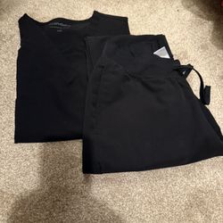 Mandala black Scrubs Set Xxs top / XSP Bottoms 