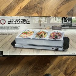 Tri Station Buffet Server 