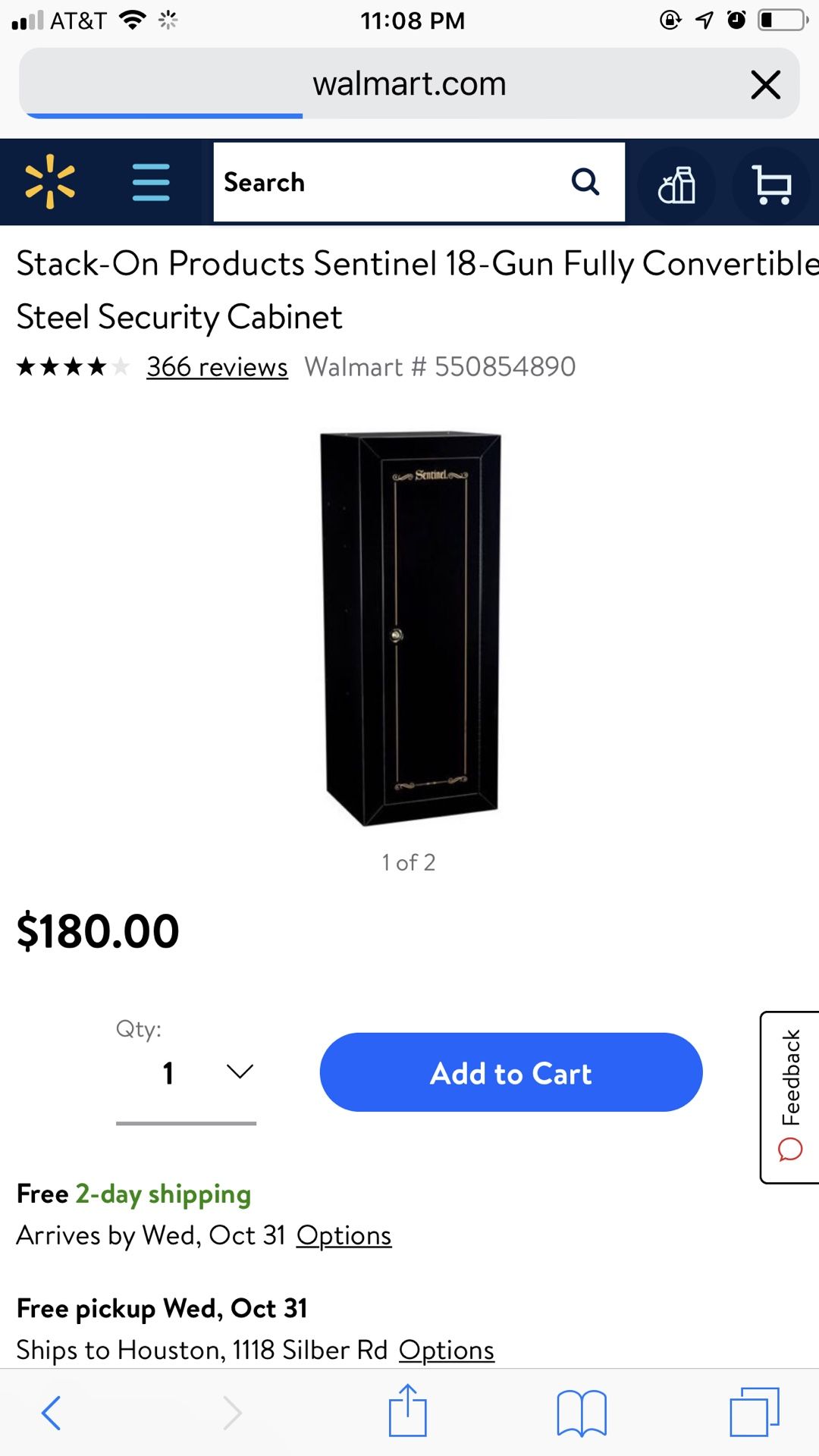 Stack-On Products Sentinel 18-Gun Fully Convertible Steel Security Cabinet