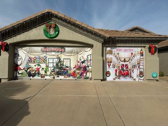 Magical Santa’s Workshop Christmas Garage Door Banners