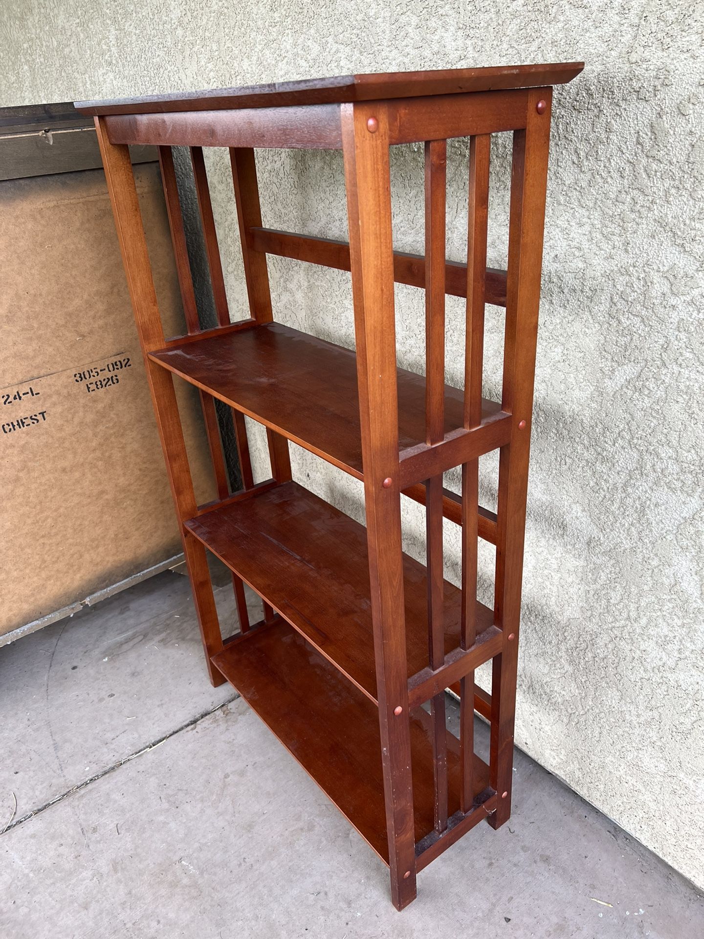 Mission Style open back book case shelf