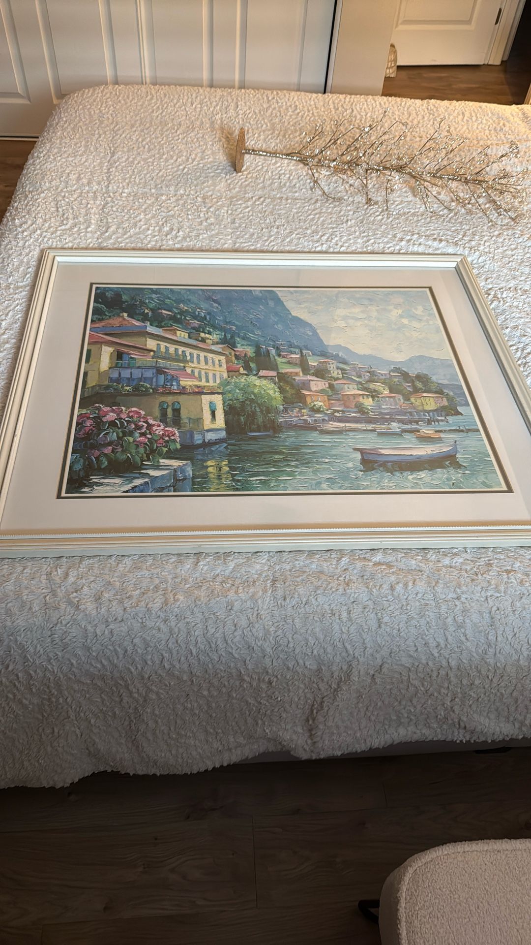 Large Wood And Glass Picture