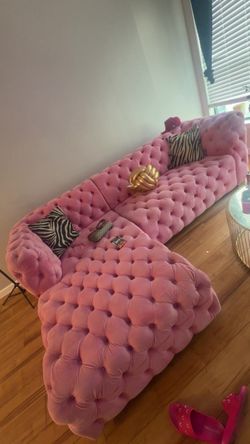 Small pink sectional
