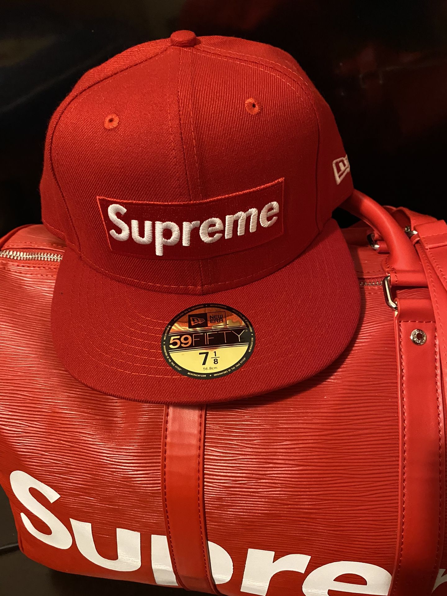 Supreme Playboy Box Logo New Era Cap Red - SS17 - US