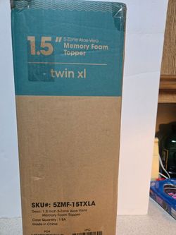 Memory foam topper 1.5 " Twin