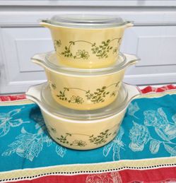 Pyrex Shenandoah casserole bowls