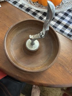 vintage wooden nutcracker bowl