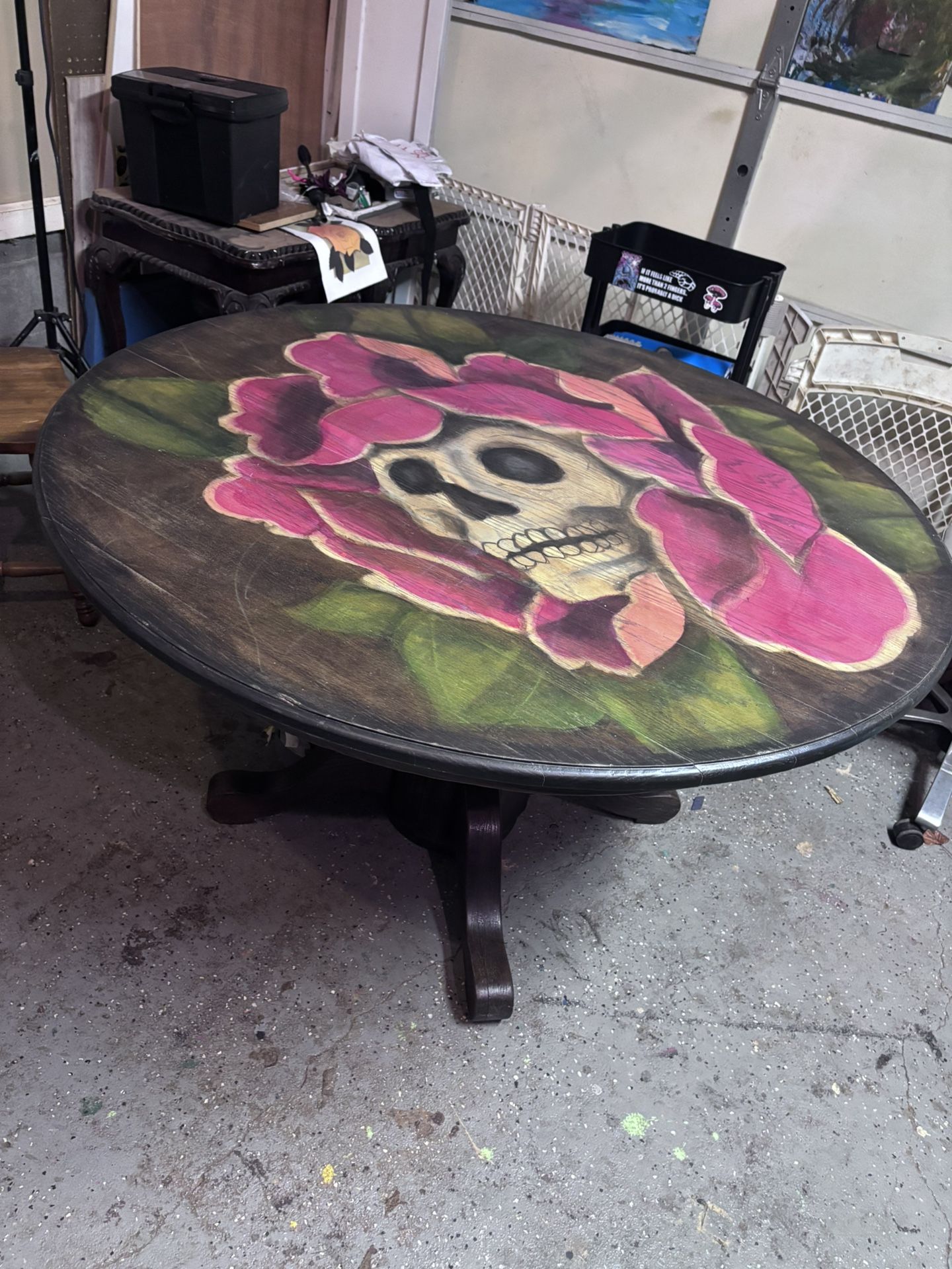 Wooden Hand stained kitchen Table