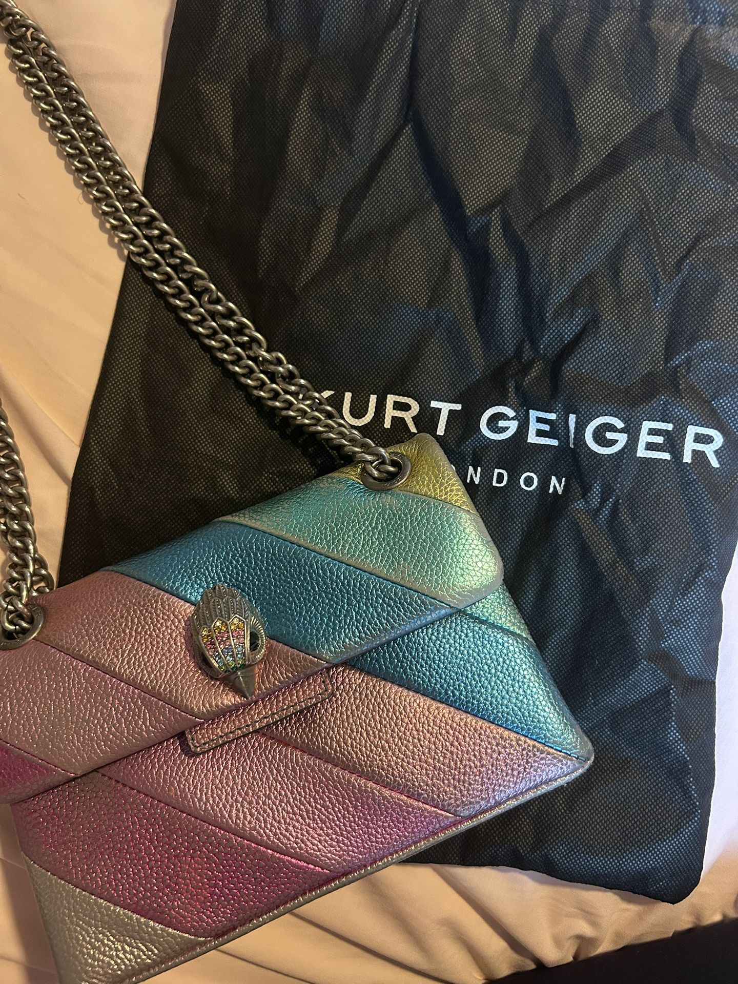 MINI LEATHER KENSINGTON BAG KURT GEIGER LONDON