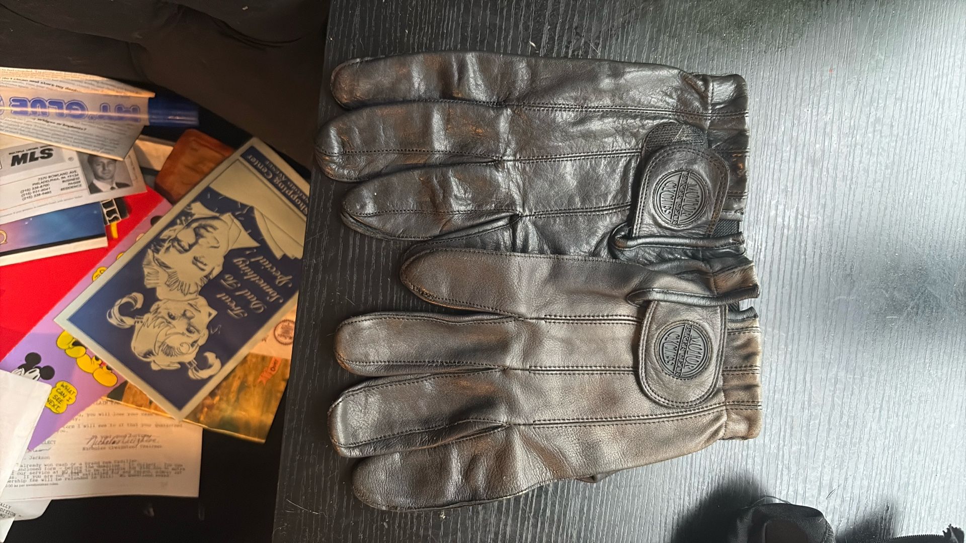 Leather Harley Davidson Torque 3XL Riding Gloves Padded Palm Nice