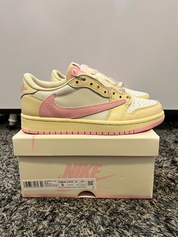 Air Jordan 1 Low Travis Scott Pink Mens Sneakers