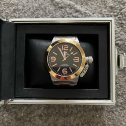 TW Steel 'Canteen' Quartz Gold and Stainless Watch, Color:Two Tone (Model: CB405)