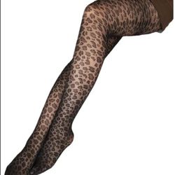 Women'S Leopard Print Sheer Tights, Sexy High Elasticity Fishnet Pantyhose - Clothing - Socks Hosiery 