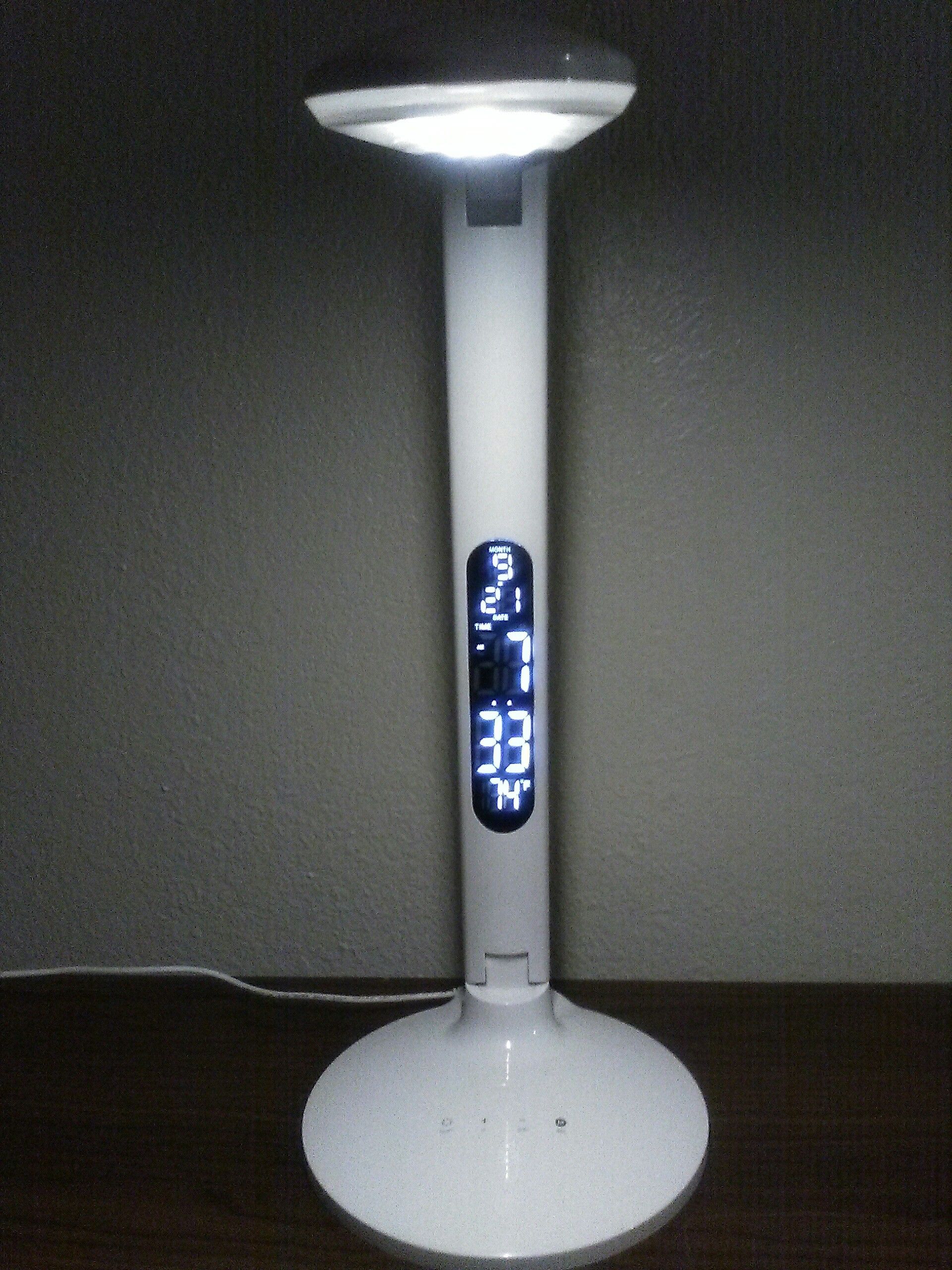 Desk Lamp LED touch Lighting Calendar/Thermometer/Clock/USB Port