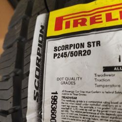 New 245 50 20 tires pirelli Scorpion STR MDX PILOT RIDGELINE PASSPORT KIA HYUNDAI 