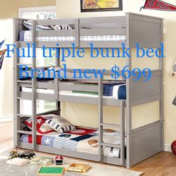 Full triple bunk bed brand new