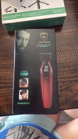 DIFEN USB Rechargeable Quick Charge Hair Clipper Trimmer 810-3 Red/Black