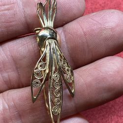 Magnificent Solid 14K Vintage Mid-Century Brooch / Pin – 5.71g