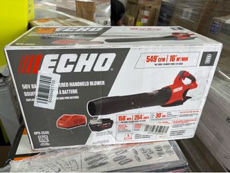 BRAND NEW IN BOX Shop ECHO 56V 158 MPH 549 CFM Cordless Battery Powered Handheld Leaf Blower with 5.0Ah Battery and Rapid Charger