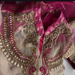 Traditional Indian Dress Unbranded Women's Pink/Gold 4 Piece Dress 