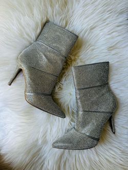 Silver Sparkly Boots 8
