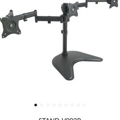 VIVO Triple Monitor Mount Adjustable Desk Free Stand for 3 LCD Screens upto 24"