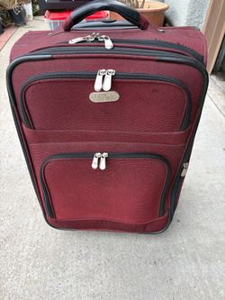 Red Soft-Side Rolling Carry-On Luggage