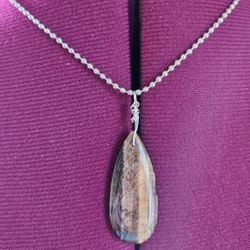 Real Tiger's Eye Pendant Necklace