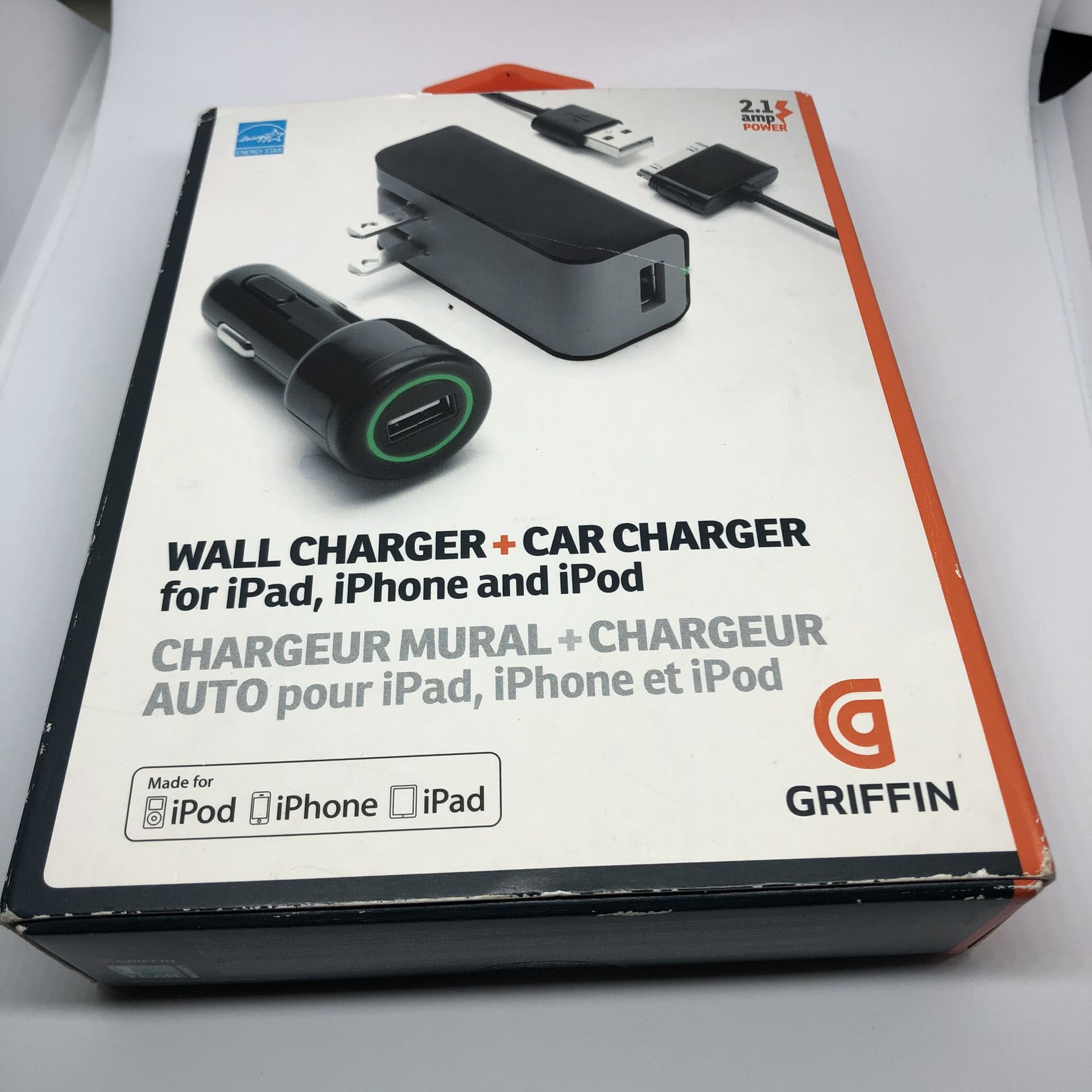 GRIFFIN Wall & Car Charger iPod iPhone 10 watts 2.1 amps BRAND NEW !!!