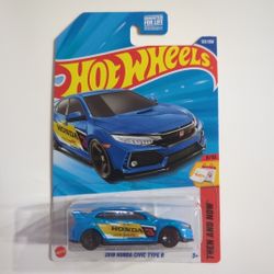 Hot Wheels 2018 Honda Civic Type R Blue Car