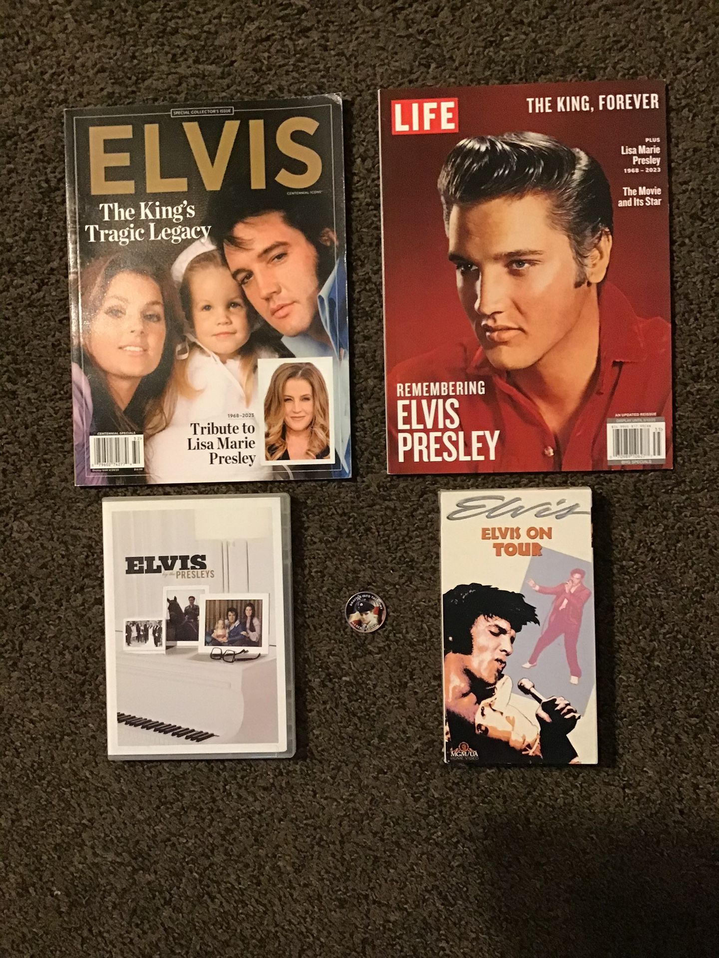 Elvis Magazine, Vhs, Dvds Also Kennedy Have Dollar