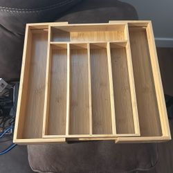Bamboo Drawer Silverware Holder 