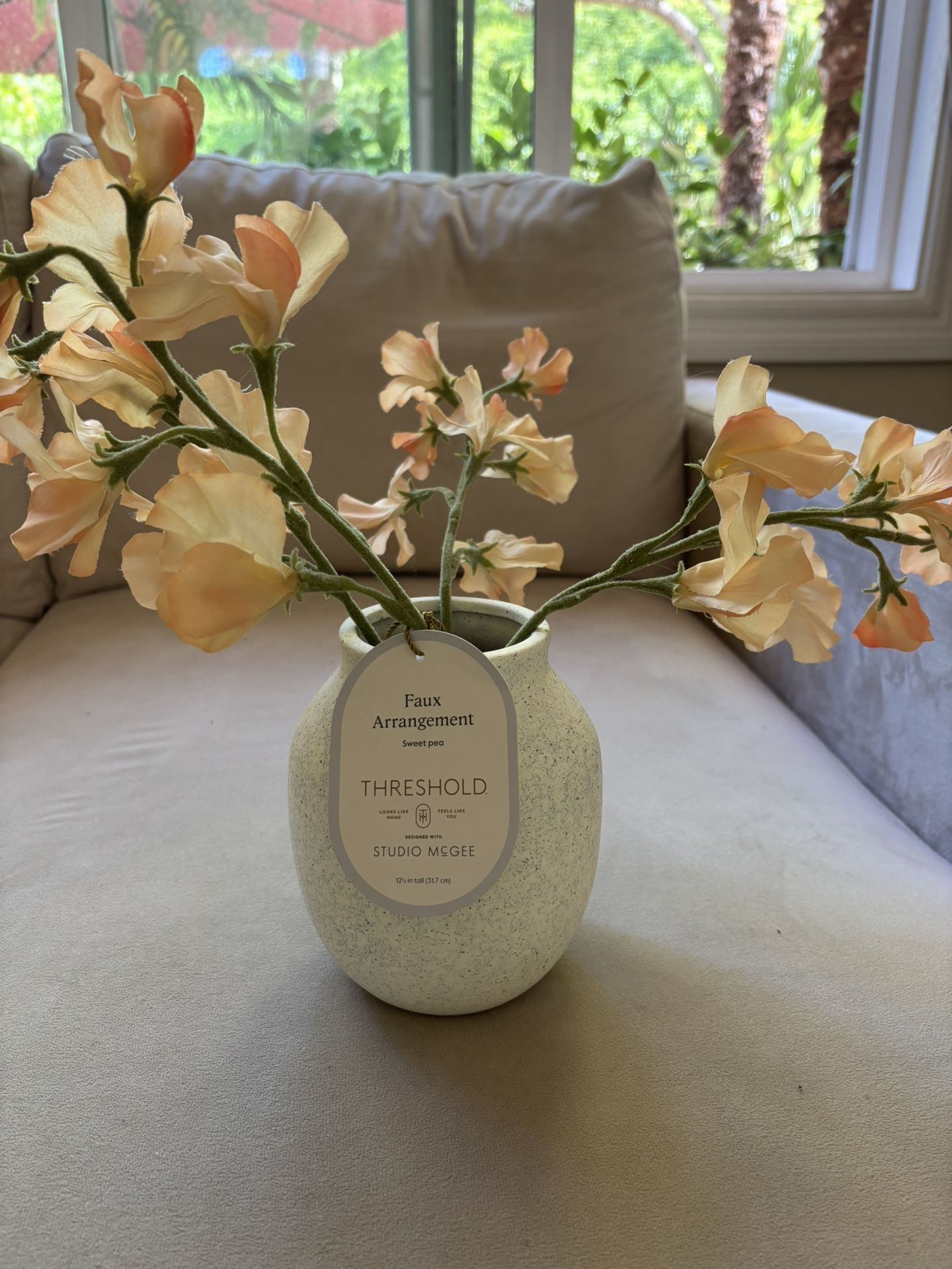Faux Flower Vase Sweet Pea Threshold Target