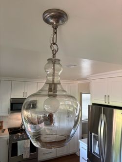 Pottery Barn glass chandelier