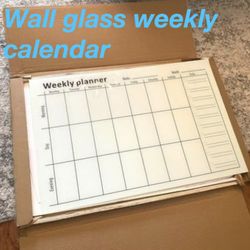 Brand New. Glass wall Calendar Weekly. 24” X35”. .Paid $40