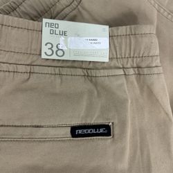 Khaki Joggers Pants Neo Blue Size 38 ✅