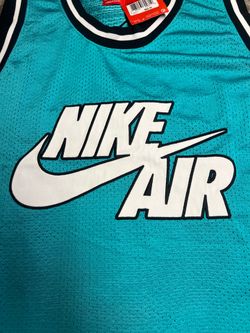 Nike Air Jersey Mens Large Green Blue White 82 Basketball Tank Top 689133-405