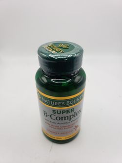 Nature's Bounty Super B Complex with Folic Acid plus Vitamin C Tablets  