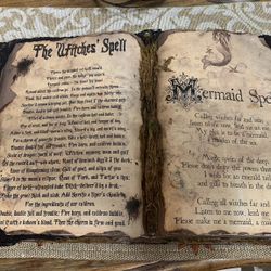 Halloween decor spell book