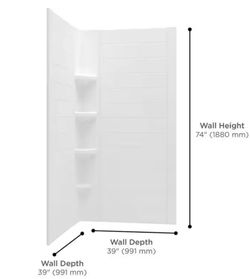 Shower Wall 38in W x72in H American Standard 