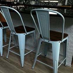 Set Of 4 Counter Height Bars Stool