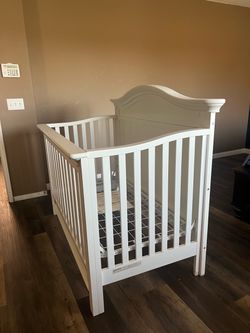 White Wood Baby Crib
