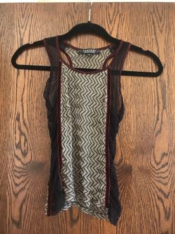 Sheer racer back tank top