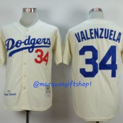 Men's Valenzuela Dodgers Jerseys (Small)