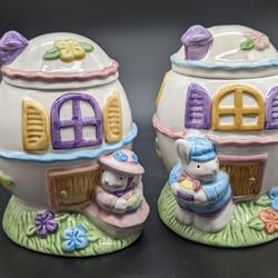 Ceramic Easter Candy Dish Set Of 2