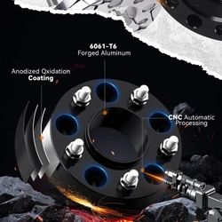 Richeer 2PCS 2'' 5x4.75 Wheel Spacers for Camaro Corvette Eldorado Sonoma Jimmy Firebird S10, Hubcentric 5x120.65mm with 12x1.5 Studs & 70.5mm(401)