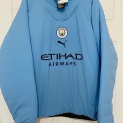 New With Tags Manchester city home Soccer  100% original Puma Reversal Jacket size 2xl