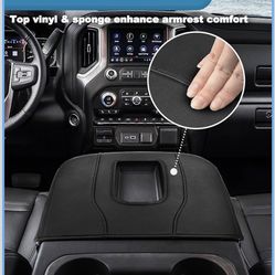 Funda para reposabrazos de consola central para GMC Sierra y Chevy Silverado 2019-2026, Tahoe y Yukon y Suburban 2021-2026, solo para asiento de cubo 