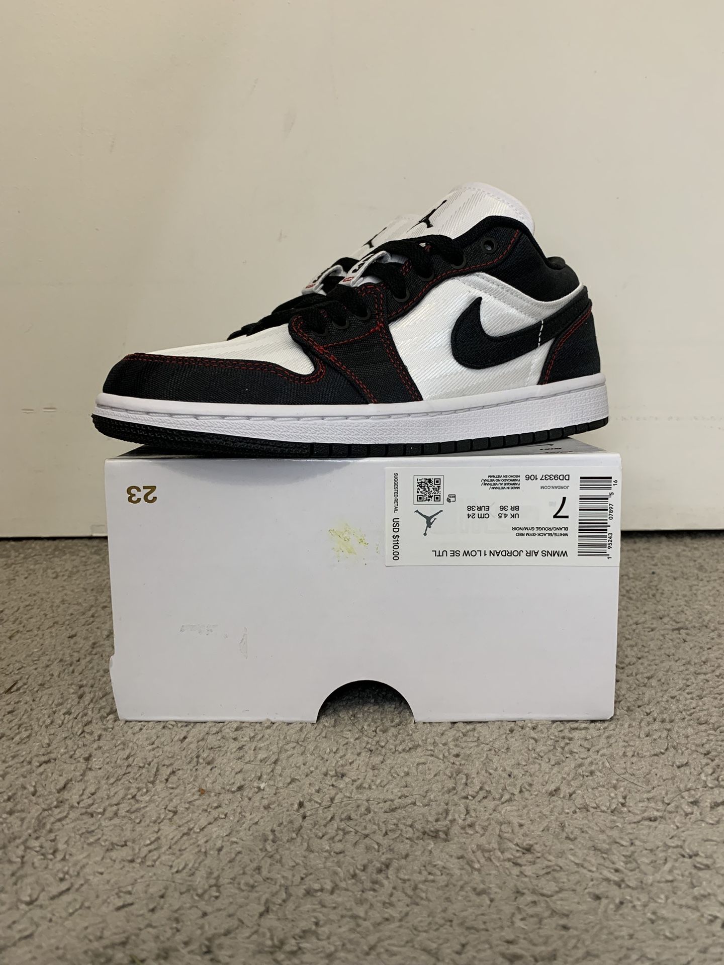 DS JORDAN 1 LOW UTILITY SIZE 7W/5.5Y